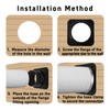 2Pcs 4 Inch Duct Connector Flange, ABS Plastic Wall Plate,