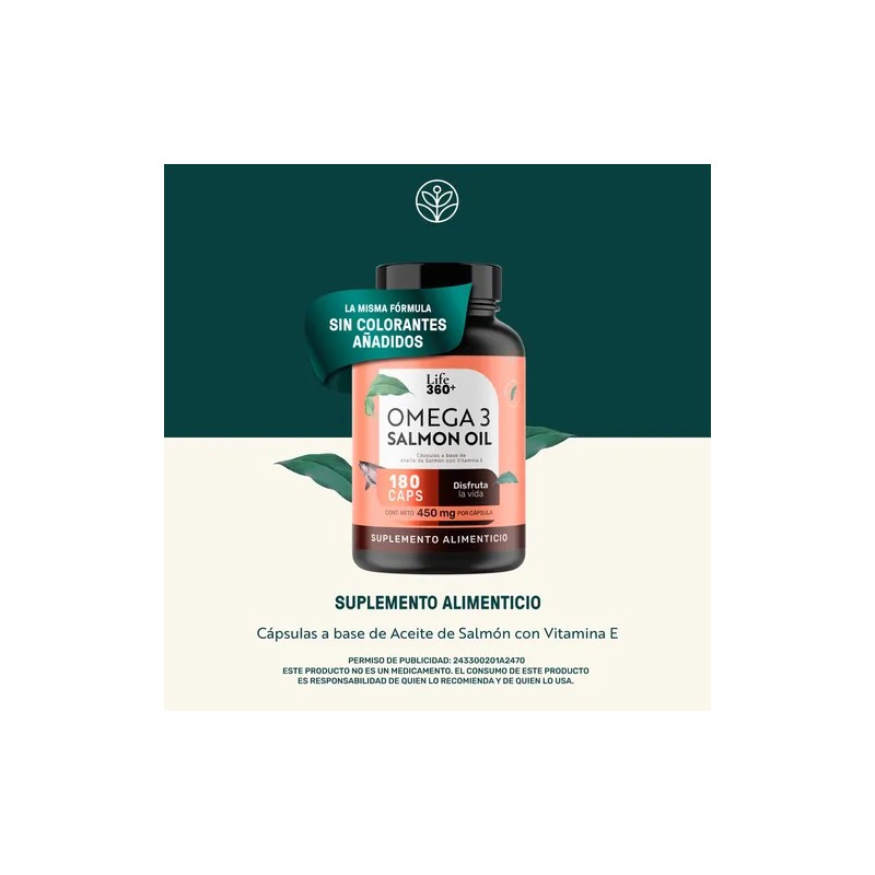 Life360+ Vitamina E Omega Pote 180 Cápsulas de Aceite de