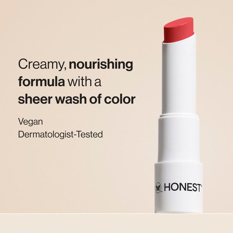 Honest Beauty Moisturizing Vegan Tinted Lip Balm | Antioxidant-rich Acai
