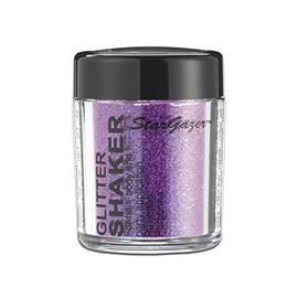 Stargazer UV Glitter Shaker, Purple. Cosmetic glitter powder for use on the eyes, lips, face, body, hair and nails.