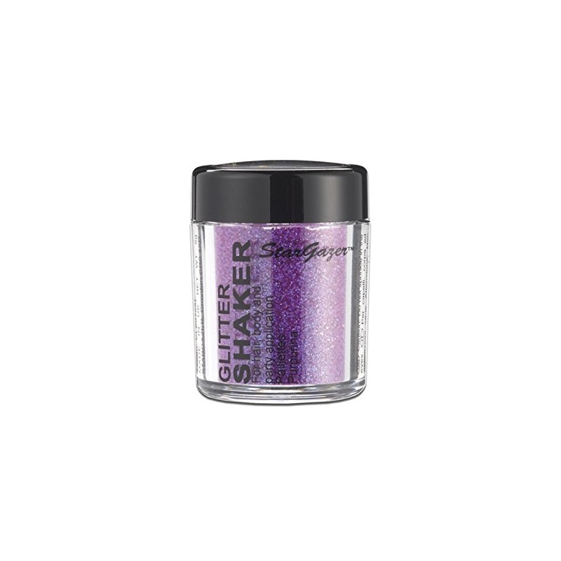Stargazer UV Glitter Shaker, Purple. Cosmetic glitter powder for use