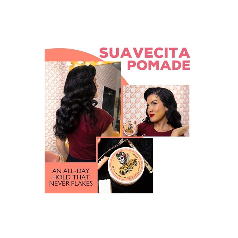 Suavecito Pomade Suavecita Cera para Mujer de Fijacion Media Brillo
