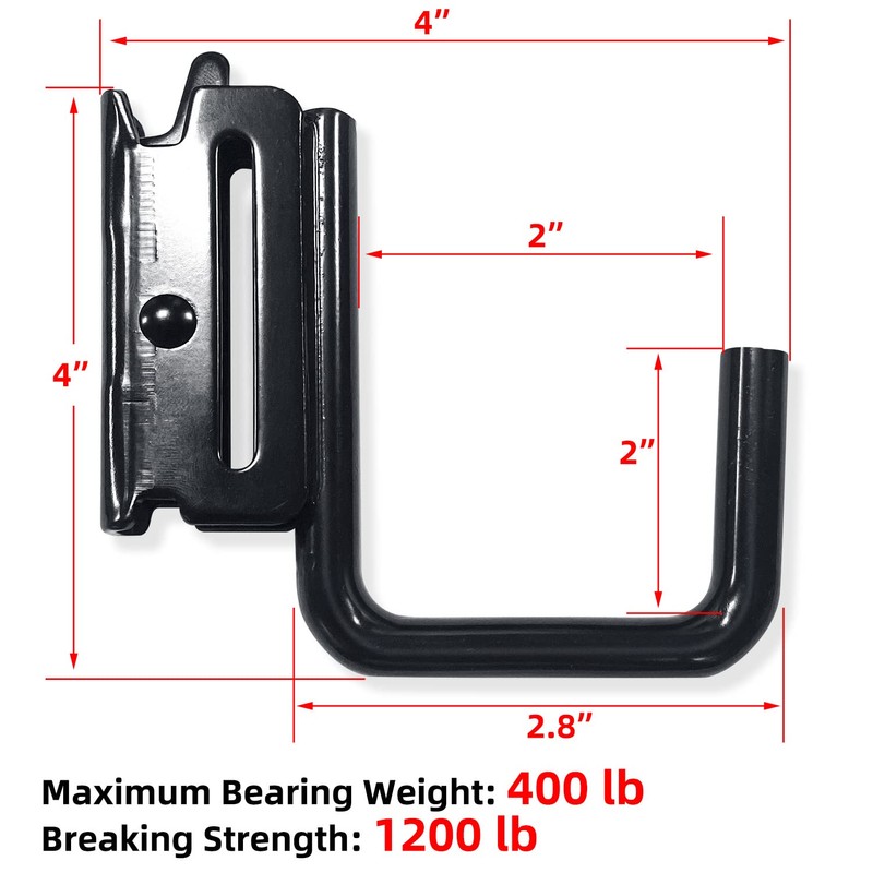 KOPKIO 12PCS E Track J Hooks Heavy Duty E Track