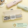 DEVICO Travel Silverware Set with Case, Portable Lunch Utensils Set