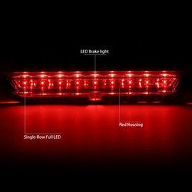 DNA MOTORING 3BL-STC11-LED-RD Red Lens LED High Mount 3rd Third Brake Light [Compatible with 11-16 Scion tC]