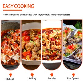 Mushroom Hot Sauce,Spicy Chili Oil and Chili Paste,Spicy, Savory, Vegan,Perfect for Stir-Fries, Dipping Sauces, Drizzling, Noodles, Marinades, and Dumplings - (4 cans)