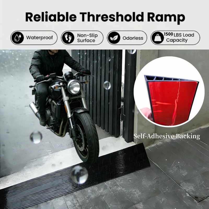 BEIEBIJOB 1" Rise Threshold Ramps for Doorways,Wheelchair Ramps for Home.