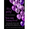 Purple And Black Birthday Party Invitations With Envelopes