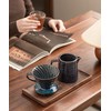 HYAXGM Pour Over Coffee Maker,Ceramic Coffee Maker With 40 pcs