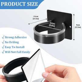 VGECEE Föhnhalter Wand Ohne Bohren Föhn Halterung Aufbewahrung Kleben Fönhalterung Haartrockner Halterung Selbstklebend Fön Wandhalterung Haartrocknerhalter für Bad Barbershop Hotel