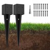2 Pack 4x4 Fence Post Anchor Ground Spike – Heavy