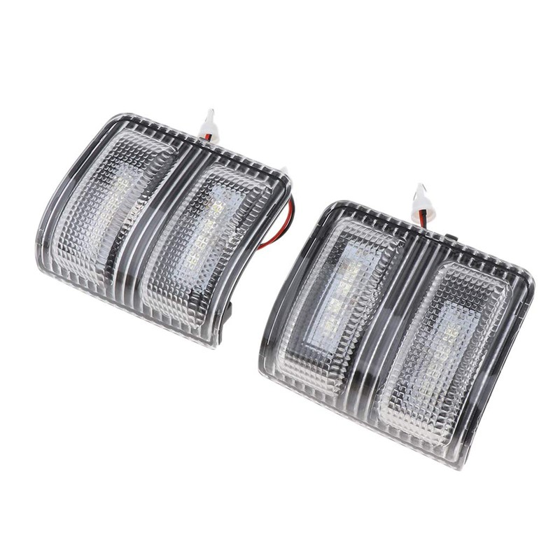 csslyzl Clear Lens White LED Side Mirror Marker Lights Compatible