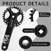 AEYINO 104 BCD 30/32/34/38/40/42T Mountain Bike Single Speed Crankset,170mm Square