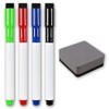 TMS Magnetic Whiteboard Marker, Dry Wipe Pens and Magnetic Eraser