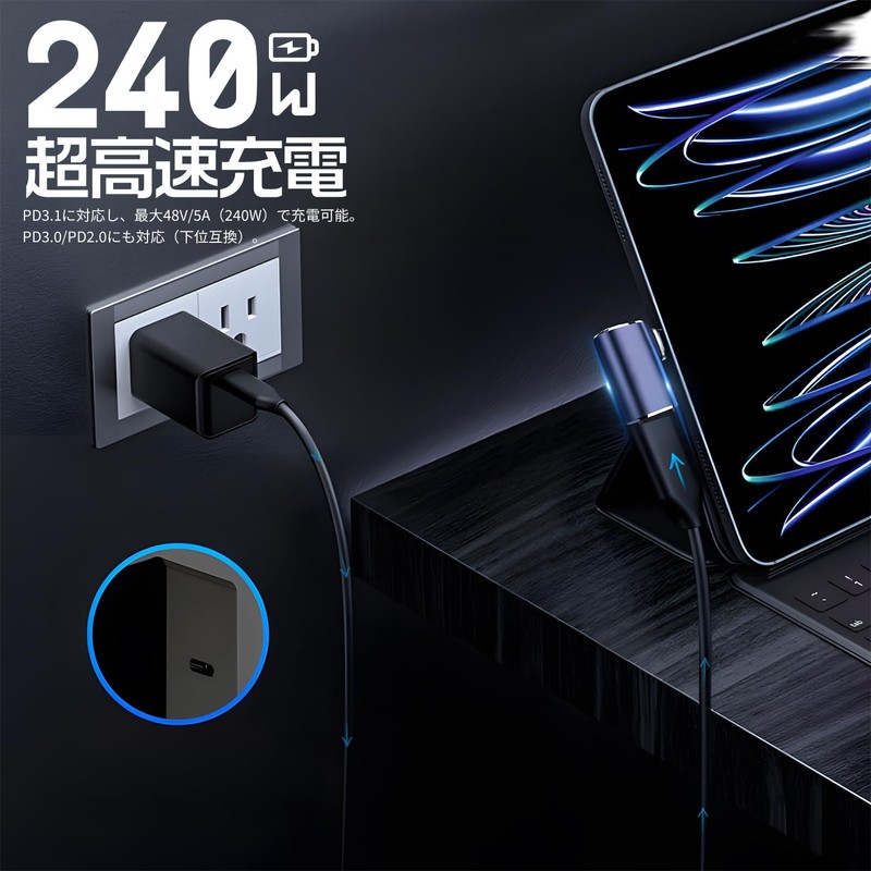 Reliable Japanese Corporation USB-C Male to Female Converter Adapter, USB4,