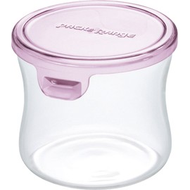 iwaki KT7400-P Heat-resistant Glass Storage Container, Pink, Round, SS 8.5 fl oz (240 ml), Pack & Range