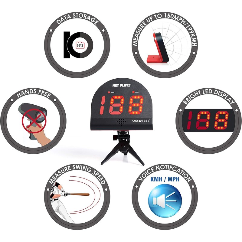 NET PLAYZ Smart Baseball Trainer Combo with 1 Set Sport