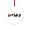 CafePress Fantasy Football Commish Round 4" MDF Holiday Ornament