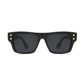 Long Keeper Retro Square Sunglasses for Men Women Classic Designer Oversized Sunglasses Wide Frame Pilot Square Vintage Sun Glasses UV400 Protection