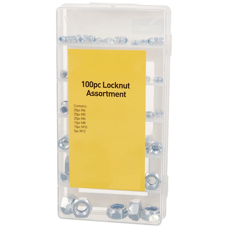 TA-VIGOR 100Pcs Nylon Hex Lock Nuts Assortment Kit, M4 M5