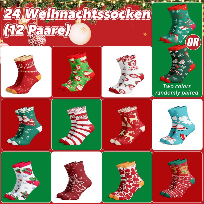 2025 Women's Advent Calendar Socks