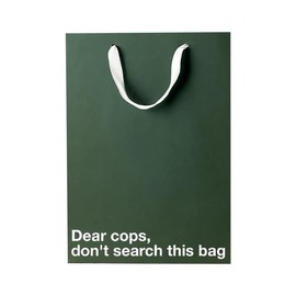 MilkToast Brands Funny Stoner Gift Bag, 11" x 8" x 4" Size, Dear Cops, Don't Search This Bag, Reusable Kraft Paper Weed Gift Bags for Marijuana Gifts & Cannabis Accessories