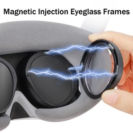 Glasses Spacer for Pico 4 Lens Anti-Scratch Ring Magnetic Glasses Bumper Frame Protect Myopia Glasses from Scratches VR Lens Protector Accessories Compatible for Pico 4, black, Minimalist