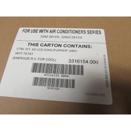 Dometic 220 / 240V Dometic Single Zone LCD Thermostat Kit w Control Board Cool Furnace