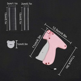 AWAVM Quick Clothing Fixer, Mini Quick Repair Garment Sewing Machine, Instant Button Garment Connector, Micro Stitch Gun，Comes with 50 Bear Buckles and 12 Plastic Needles, A Total of 660 Pieces