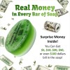 Relaxcation 1 Money Soap Bar with Real Cash Inside Up