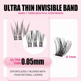 Kisslily Flare Lashes With Invisible Band DiyNatural Eyelash Extension Bond SealEyelash Glue and Lash Remover Beginner FriendlyIndividual Lashes Waterproof and Long lastingMakeup For Girl Cosmetic.