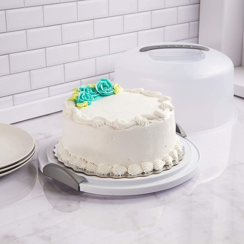 Sterilite White Food Storage Container with Handle and Locking Cover