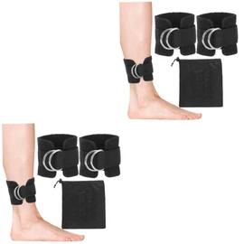 Sosoport 2sets Ankle Straps for Working Out Adjustable Gym Training Strap for Resistance Bands Weight Lifting Easy to Use for Leg Hip Exercises Storage Bag