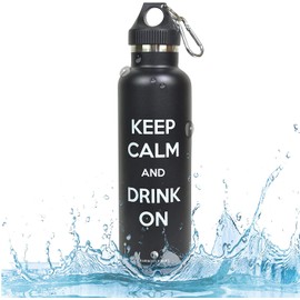 Best Sports Water Bottle - Insulated Stainless Steel, BPA Free, Sweat Free, Vacuum Sealed Double Wall Keeps Drinks Cold Or Hot For 12+ Hours (17 Oz)