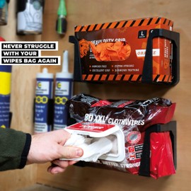 StealthMounts Wipe Holder | 2 Pack | Mounts for Wipe Storage | Made in The UK