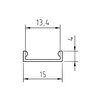 LED Profile in Silver P4-3 100 cm without Cover for