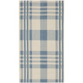 SAFAVIEH Courtyard Collection Accent Rug - 2' x 3'7", Beige & Blue, Indoor/Outdoor & Washable, Ideal for High Traffic Areas in Patio, Backyard, Mudroom, Entryway, Doormat (CY6201-233-2)