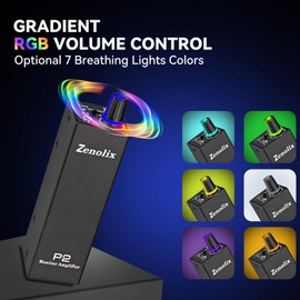 P2 Portable In Ear Monitor Amplifier, Headphone Amp with XLR/TRS Inputs 3.5mm Output, Enhanced Sound Quality, Durable Belt Clip, Guitar Headphone Amplifier with Stereo/Mono Switch for Performers,Black