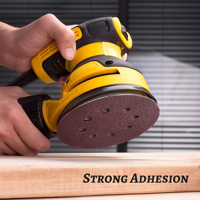 BOZILY 50 Pcs Sanding Discs, 125mm 8 Holes 5 Inch