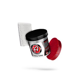 Adam's Polishes Visco Clay Bar Jar - Cleanses Surface Without Causing Damage - Safe for Even The Most Delicate Clear Coat - Use on Paint, Glass, Wheels, and More - Includes GeoImpression Tool