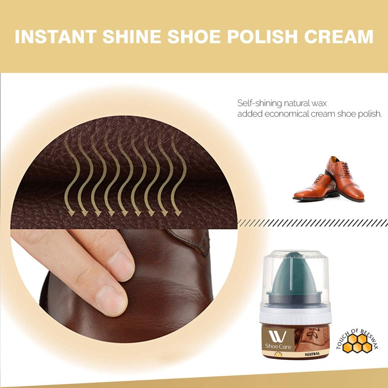 WBM Instant Shine Polish Shoe Cream, 50 ml, Neutral