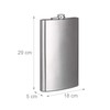 Relaxdays Flachmann XXL aus Edelstahl, Riesen Flachmann mit 1,8l Fassungsvolumen,