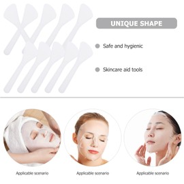 DECHOUS 80pcs Sub-Packing Spoon Cosmetic applicator Spoon Facial Spatula Facial Cream Spoons Spoon Spatula face Spatula Skincare face mask Makeup Spatula Bulk Blade White Mini