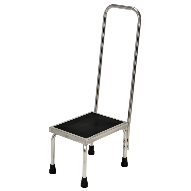 Vestil FT-SS-1HR Stainless Steel Foot Stool with Handle, Silver