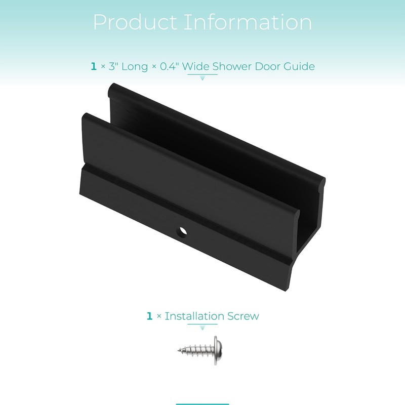 Sliding Shower Door Bottom Guide 1/2" x 3" for Shower