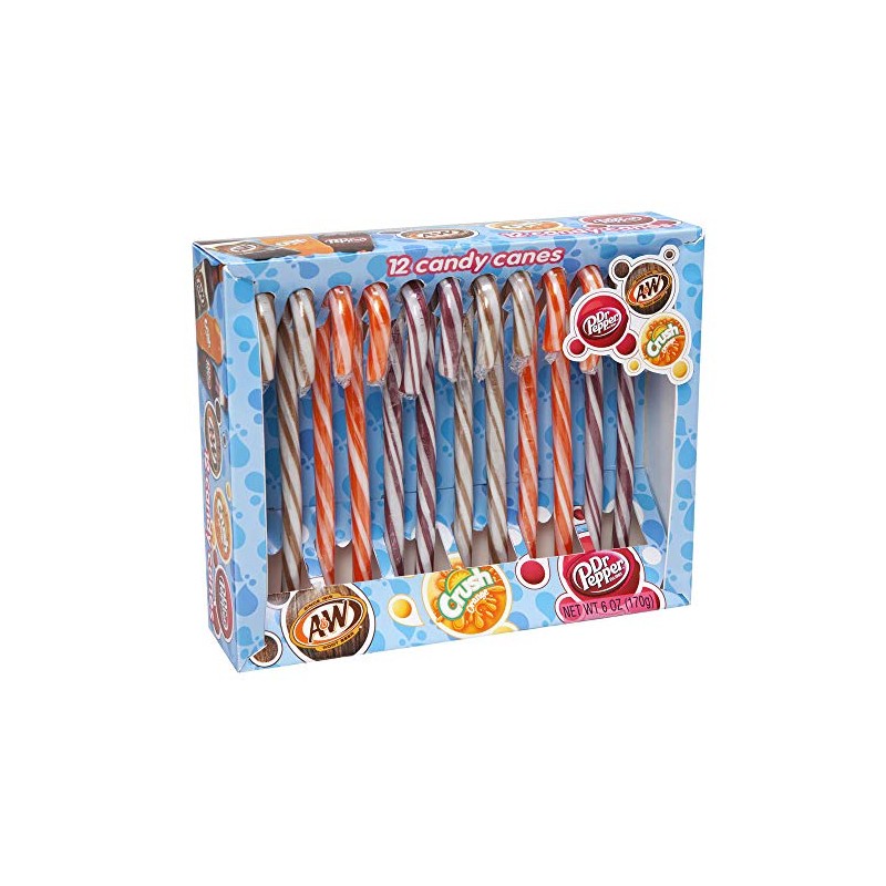 Dr. Pepper, 7 Up, and A&W Flavored Christmas Candy Cane,