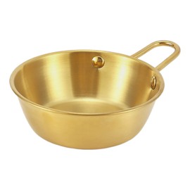 Stainless Steel Picnic Bowl Camping Tableware Multifunctional Bowl with Hanging Camping Dual-Use Bowl Survival Kit (Gold, One Size)