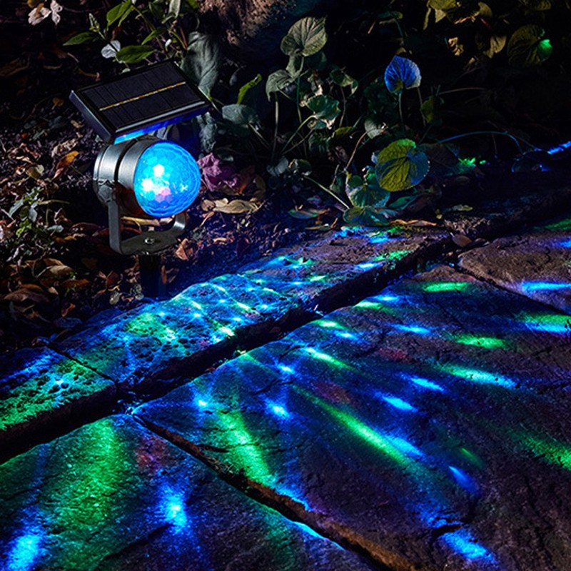 Outdoor Waterproof Solar Panel Festival LED Fairy Spotlight Projector Lamp