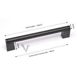 BSM Marketing Kitchen Cabinet Door Knob Black 96mm