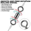 Alwonder 40 Count Rolling Barrel Fishing Swivel Stainless Steel Saltwater